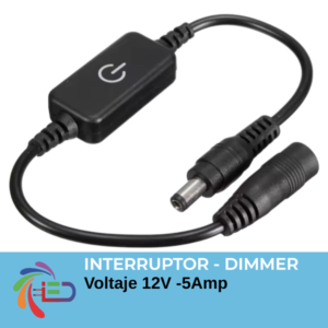 INTERRUPTOR DIMMER SOBREPONER 12V - 5AMP UNICOLOR