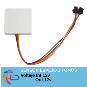 SENSOR PARA ESPEJO INT 12V OUT 12V 5AMP TRES TONOS