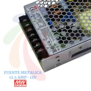 FUENTE METALICA MEAN WELL 12.5AMP - 12v