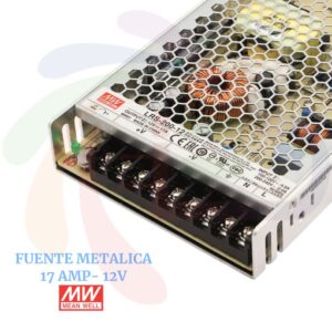 FUENTE METALICA MEAN WELL  17AMP - 12v