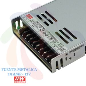 FUENTE METALICA MEAN WELL  29AMP - 12v