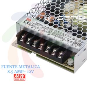 FUENTE METALICA MEAN WELL 8.5 AMP - 12v