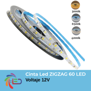 CINTA LED ZIGZAG 60 LED 12V